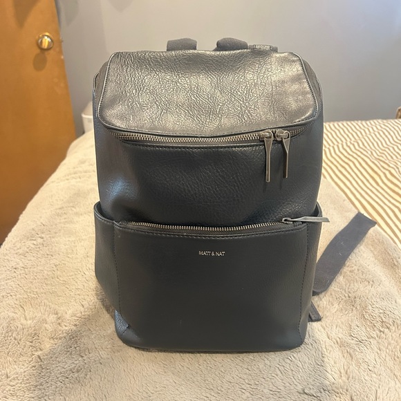 Matt & Nat Handbags - Matt & Nat Gray Backpack